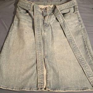 Women blue denim Aline skirt size 29w